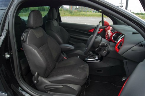 Citroen DS3 RED Review Front Seats - carwitter