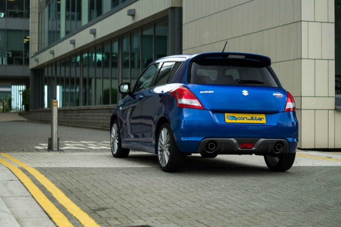 Suzuki Swift Sport 5 Door Review Rear Angle - carwitter