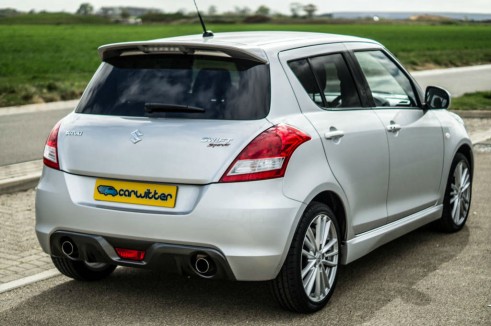 2014 Suzuki Swift Sport Review - Rear Angle - carwitter