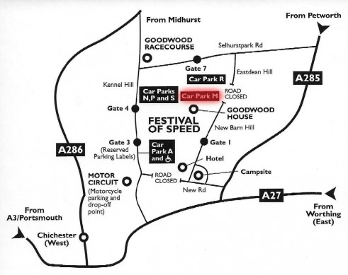 Goodwood FoS Parking Map - carwitter