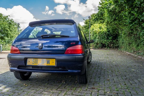 Mauritius Blue Peugeot 106 GTi - After Clean - Rear - carwitter