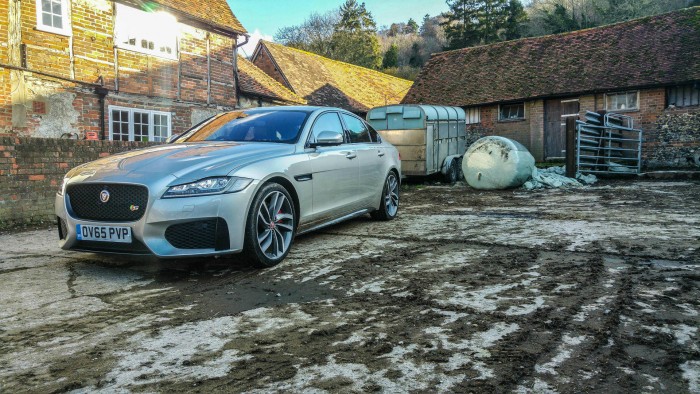 2016 Jaguar XF Review - Front Angle Scene - carwitter