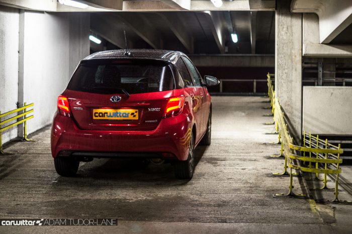 2016 Toyota Yaris Hybrid Review - Rear Scene - carwitter