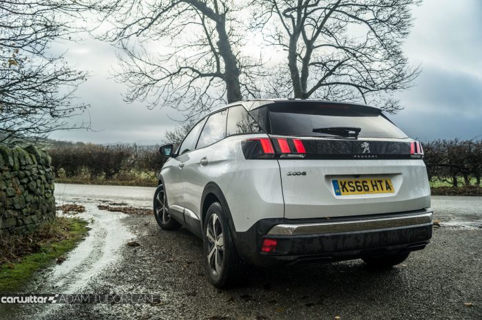 2016-peugeot-3008-suv-review-rear-angle-low-carwitter